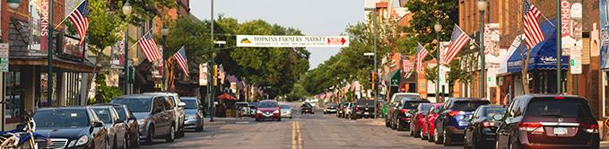 Cars on Main Street of Hopkins